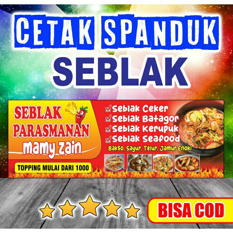 Jual Spanduk Seblak Banner Sebalak Spanduk Jualan Banner