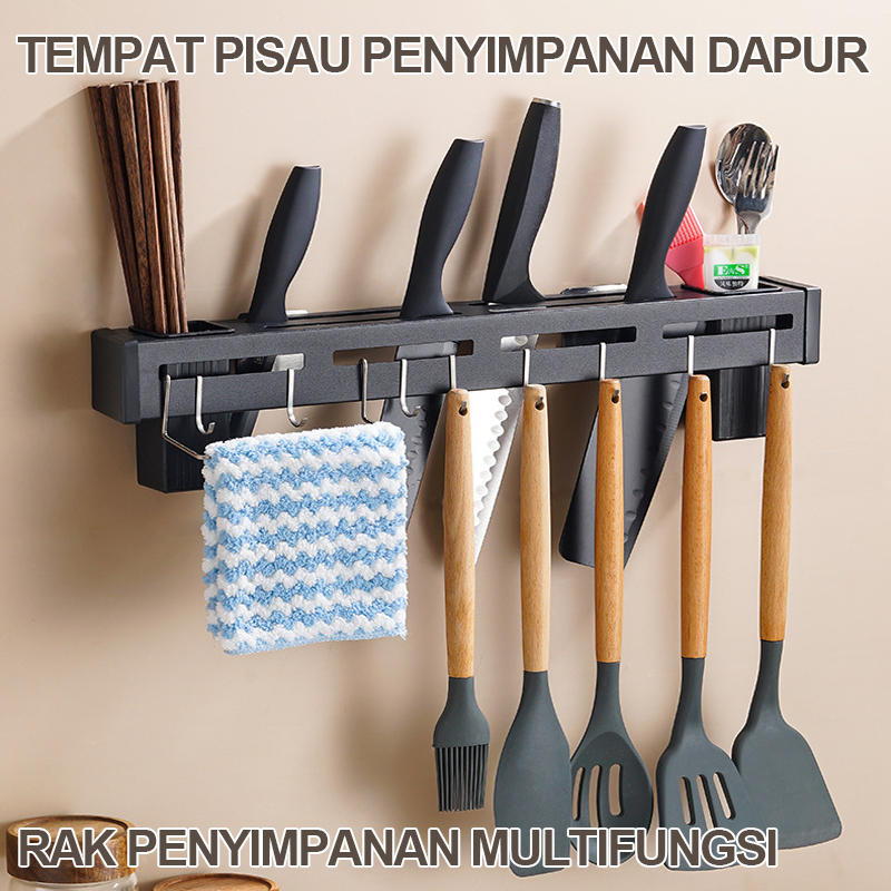 Jual Rak Pisau Rak Dinding Dapur Stainless Steel Kitchen Rack Tempat