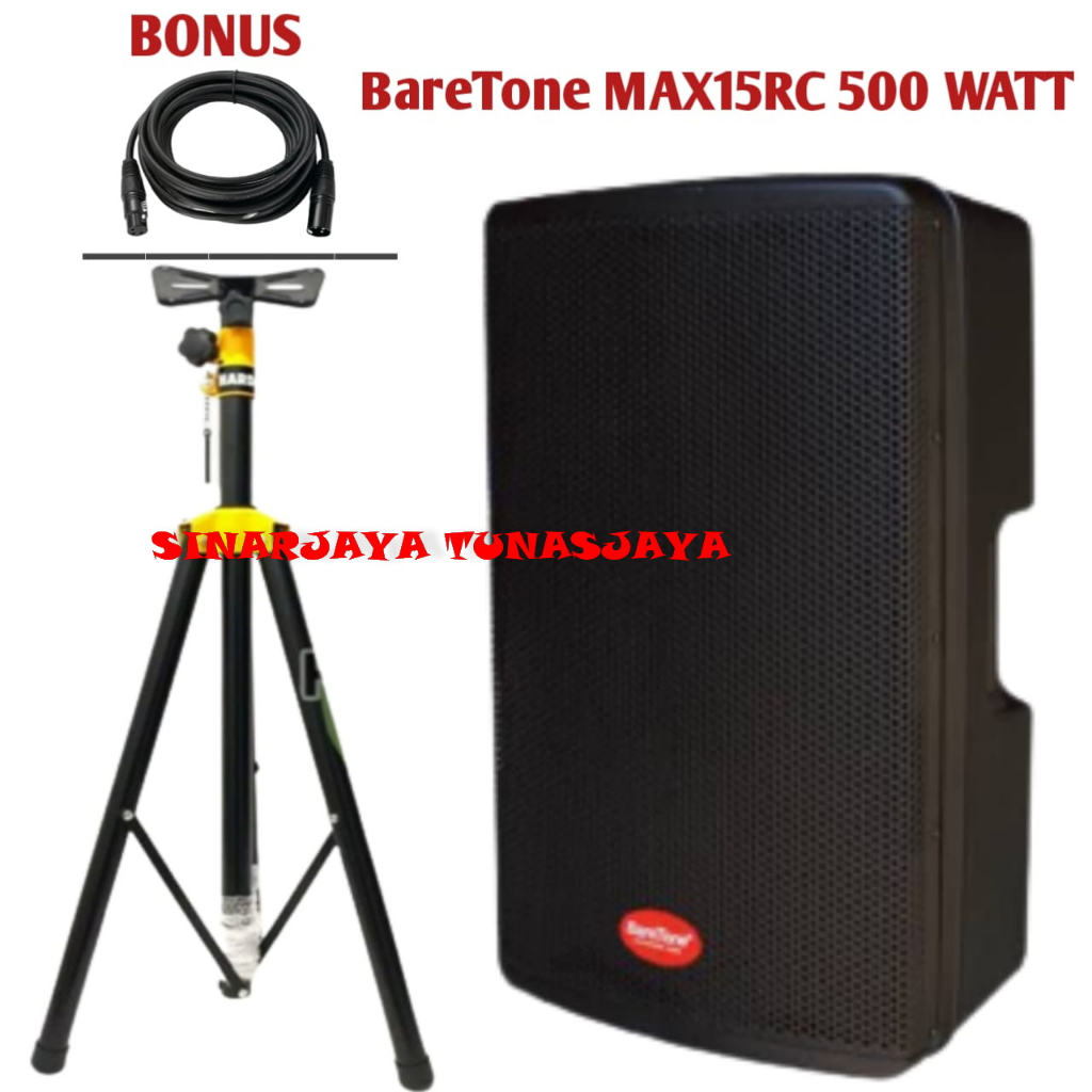 Jual Speaker Aktif BareTone Max15rc MAX15RC 500 WATT Original Free