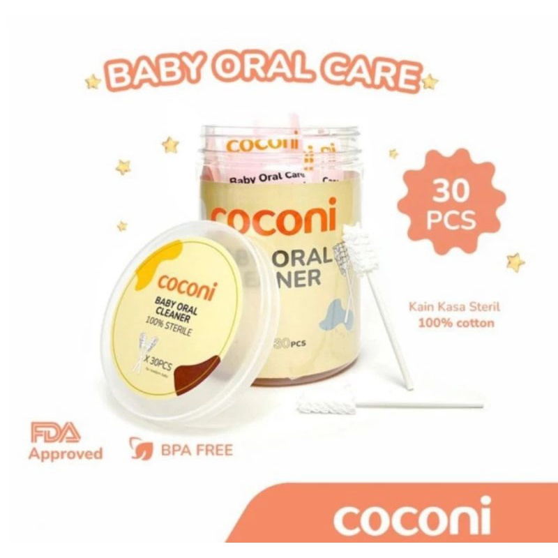 Jual Coconi Baby Oral Cleaner Gauze Stick Kain Kasa Steril Pembersih