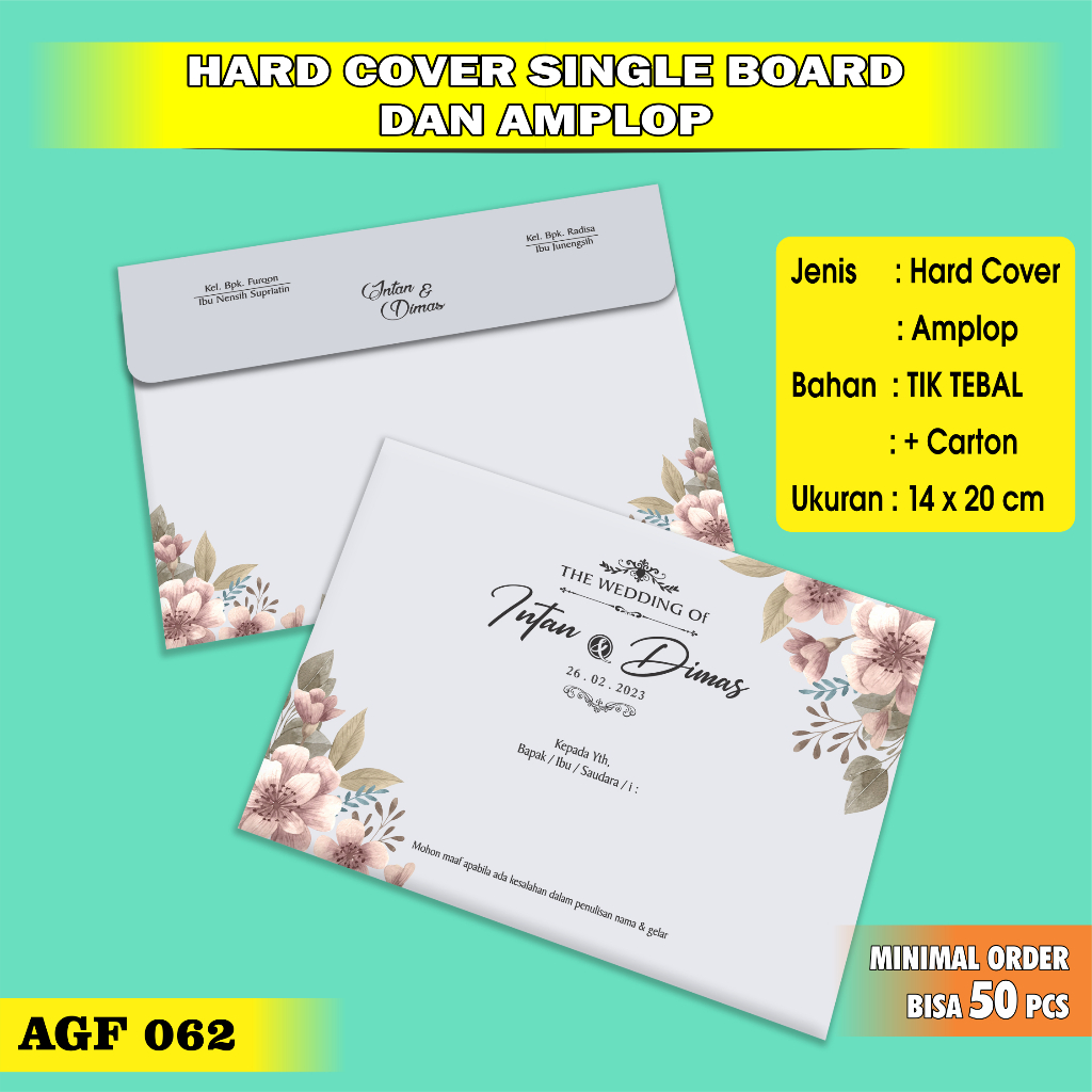 Jual Undangan Pernikahan Hard Cover Dan Amplop Elegan Mewah Model