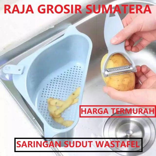 Jual Saringan Sudut Wastafel Segitiga Rak Wastafel Saringan Makanan