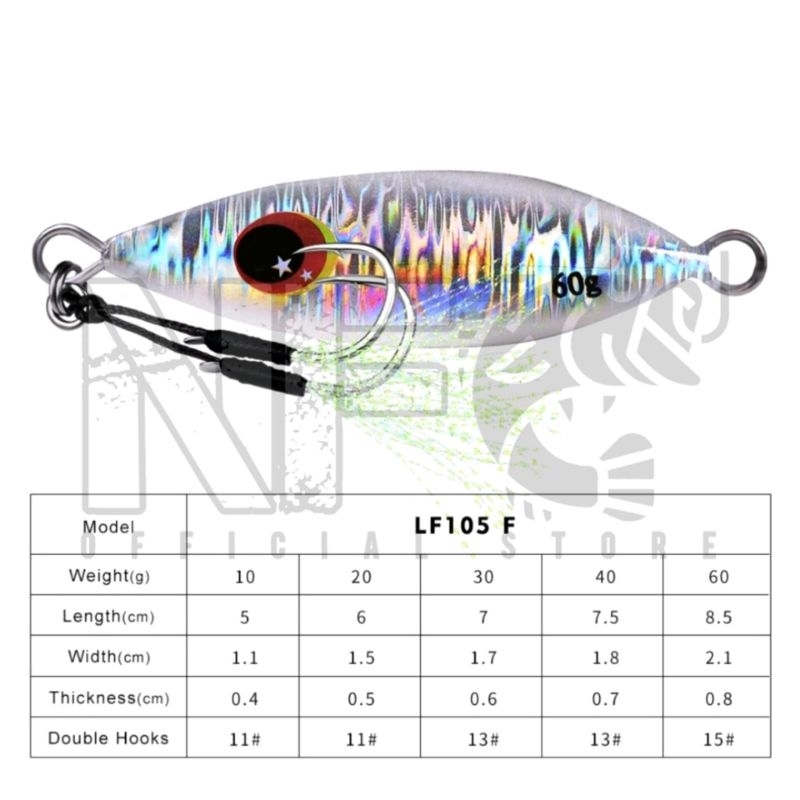 Jual Lure Metal Jig Micro Jig Luminous Gid Effect Sudah Terpasang