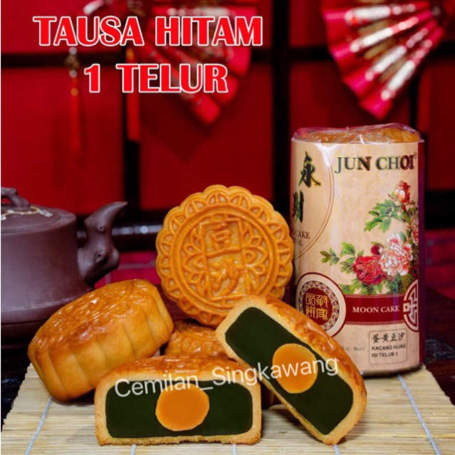 Jual MOONCAKE PIA 1TELUR ISI 4PCS MERK SAUCHONG JUNCHOI KUE BULAN