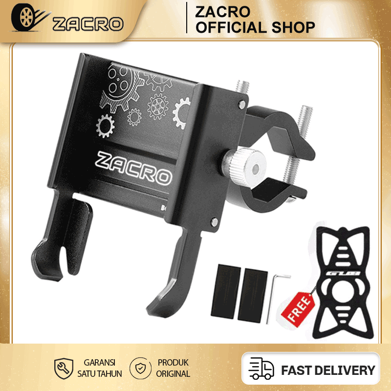 Jual ZACRO Z10 NEW Holder Hp Motor Dudukan Ponsel Aluminium Aloy Holder