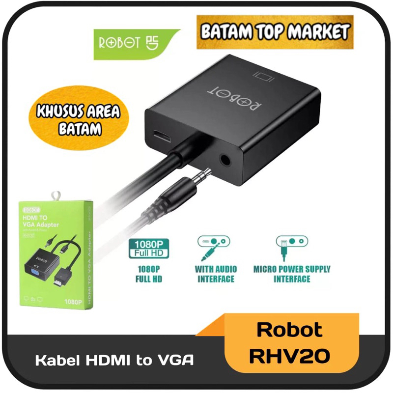 Jual Robot Rhv Hdmi To Vga Adapter P Shopee Indonesia