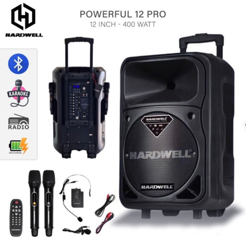 Jual Speaker Portable Wireless Hardwell Powerful 12 Pro Original 12