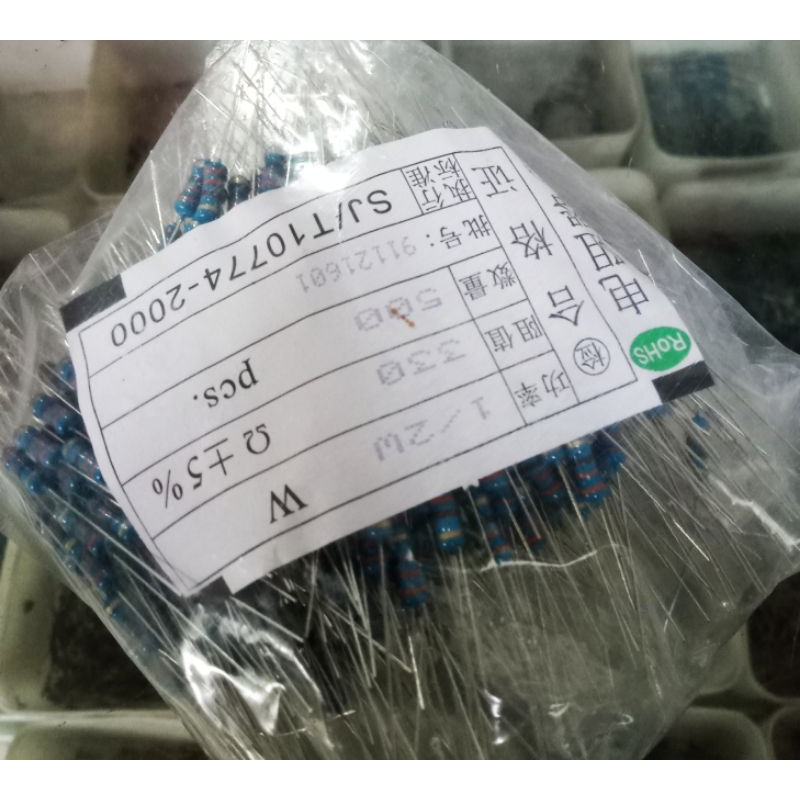 Jual Resistor Karbon 330 Ohm 0 5 Watt Per 1 Pack Isi 500 Pcs Shopee