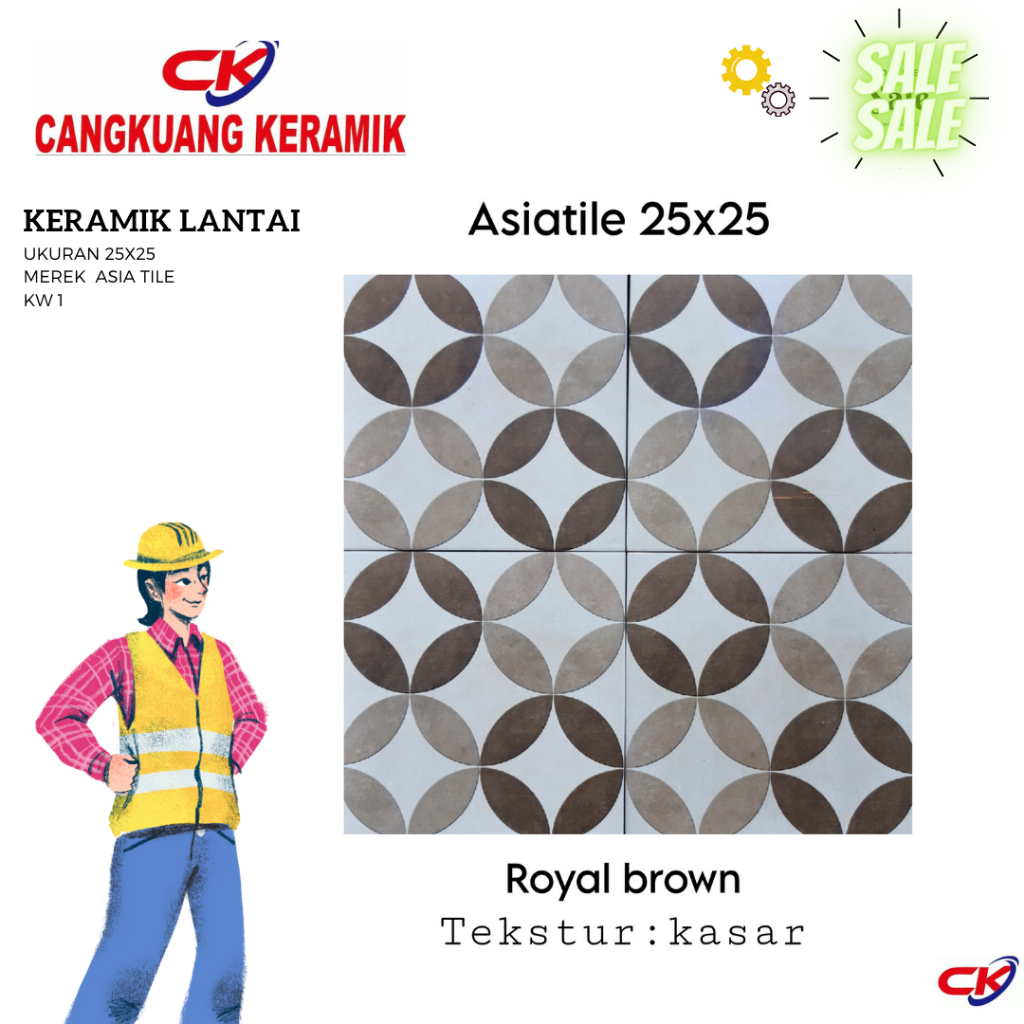 Jual KERAMIK LANTAI KAMAR MANDI ASIA TILE 25X25 ROYAL KASAR Shopee