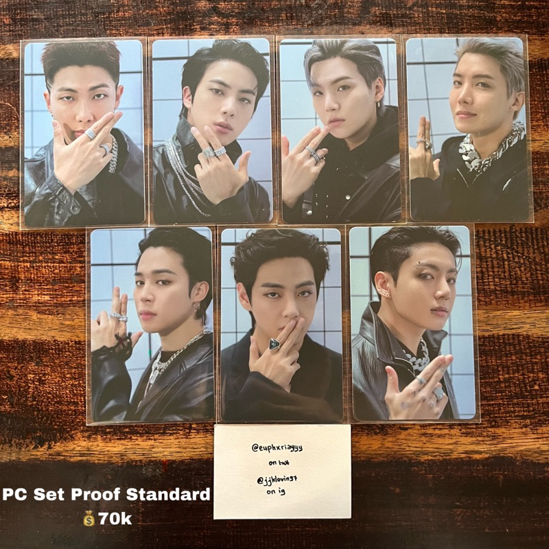 Jual READY STOCK PC PHOTOCARD BTS OT7 SET PROOF STANDARD Baca