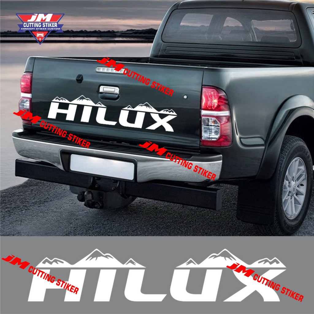 Jual Stiker Pintu Belakang Hilux Cutting Stiker Tulisan Hilux Pintu