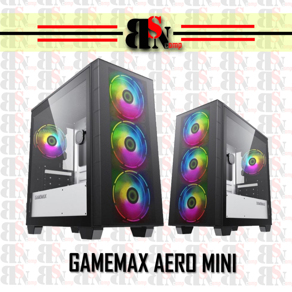 Jual GAMEMAX AERO MINI FRGB Tempered Glass GAMING MICRO ATX CASE 3