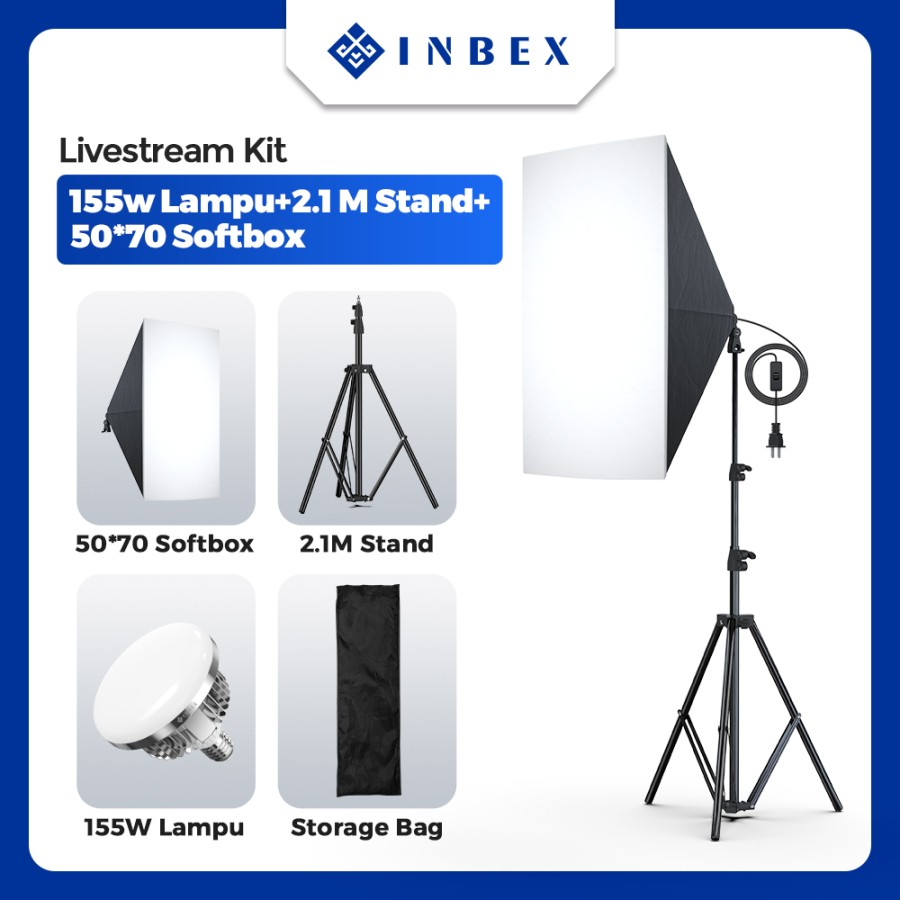 Jual Inbex W Lampu Lighting Studio Standing Lamp Softbox Fotografi