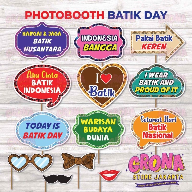 Jual Hari Batik Fun Props Photobooth Property Hari Batik Acc Foto