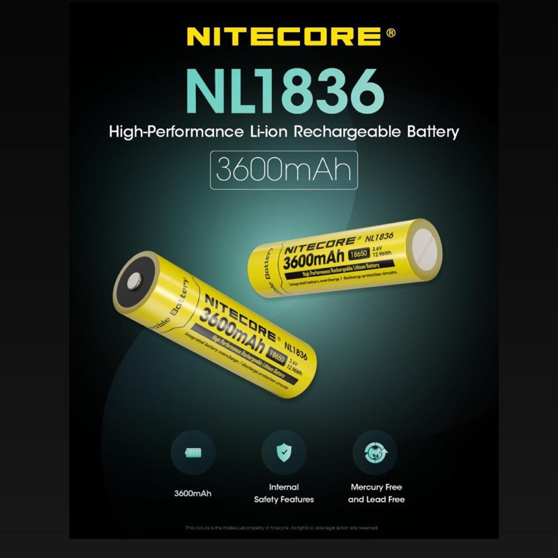 Jual Nitecore Baterai Li Ion Mah V Stable And Long Lasting