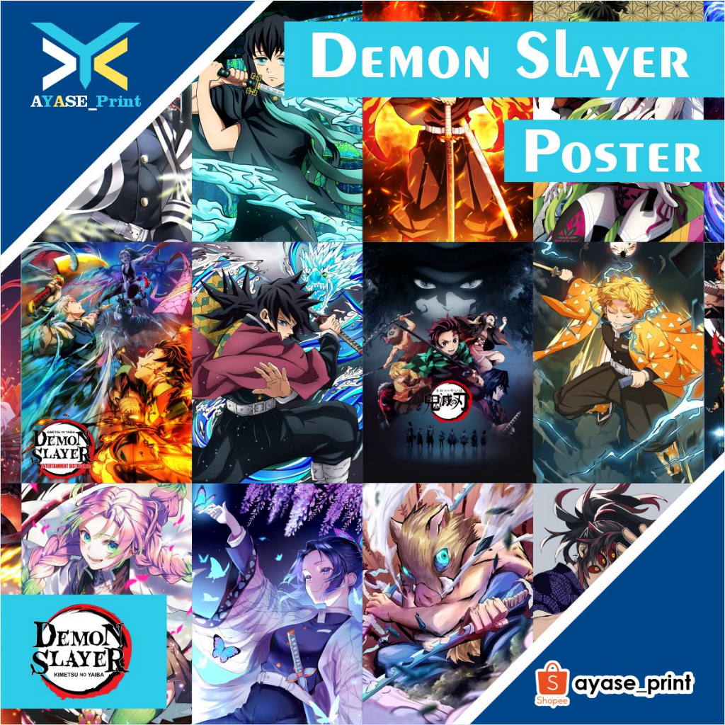 Jual Poster Anime Demon Slayer Hiasan Dinding Anime Kimetsu No Yaiba