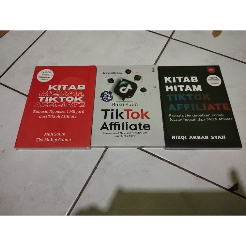 Jual Paket 3 Buku Tiktok Buku Tiktok Putih Affiate Kitab Merah