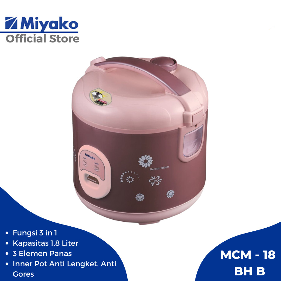 Jual Rice Cooker Miyako Mcm Bh B Liter Teflon Berlian Hitam