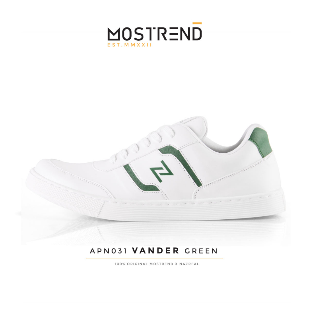 Jual Mostrend X Nazreal Apn Vander Green Sepatu Sneakers Putih Pria