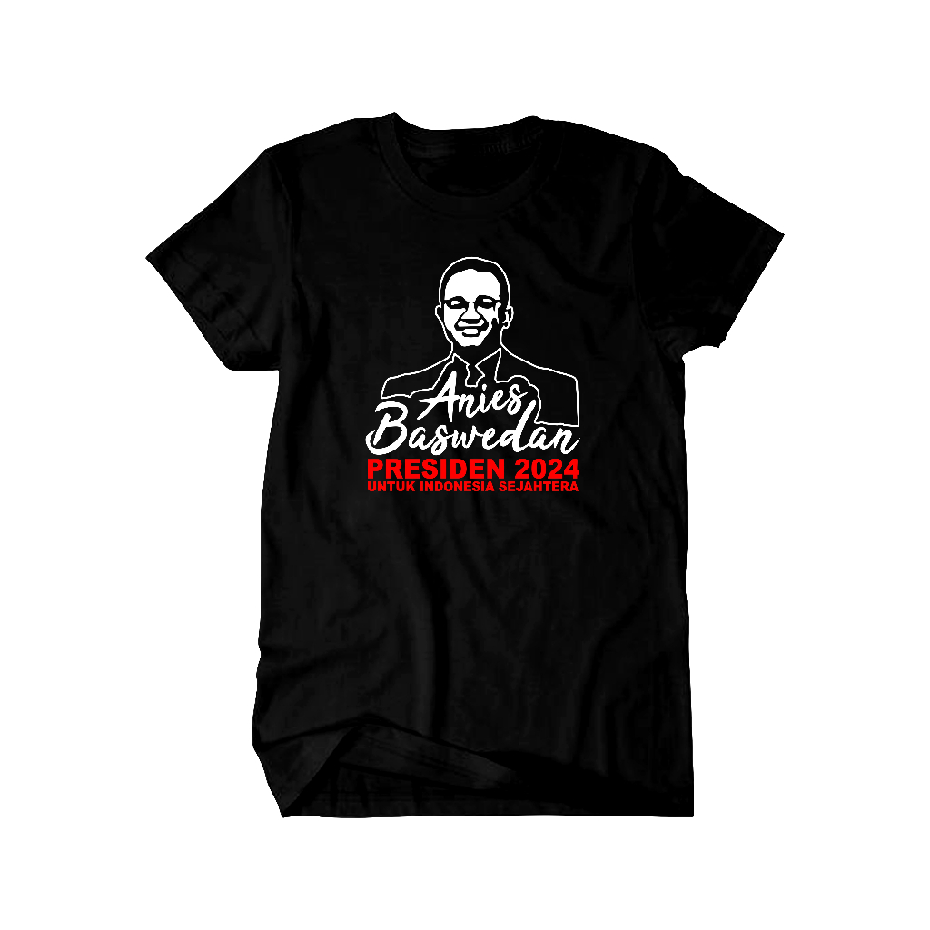 Jual Kalemmerch Kaos Hitam Anies Baswedan Presiden Shopee