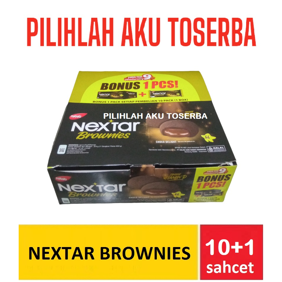 Jual Biskuit Nabati NEXTAR BROWNIES Chocolate Isi 10 Sachet HARGA 1