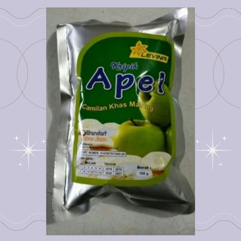 Jual SNACK KERIPIK BUAH APEL APPLE FRUITS CHIPS LEVINA 100 GRAM CAMILAN