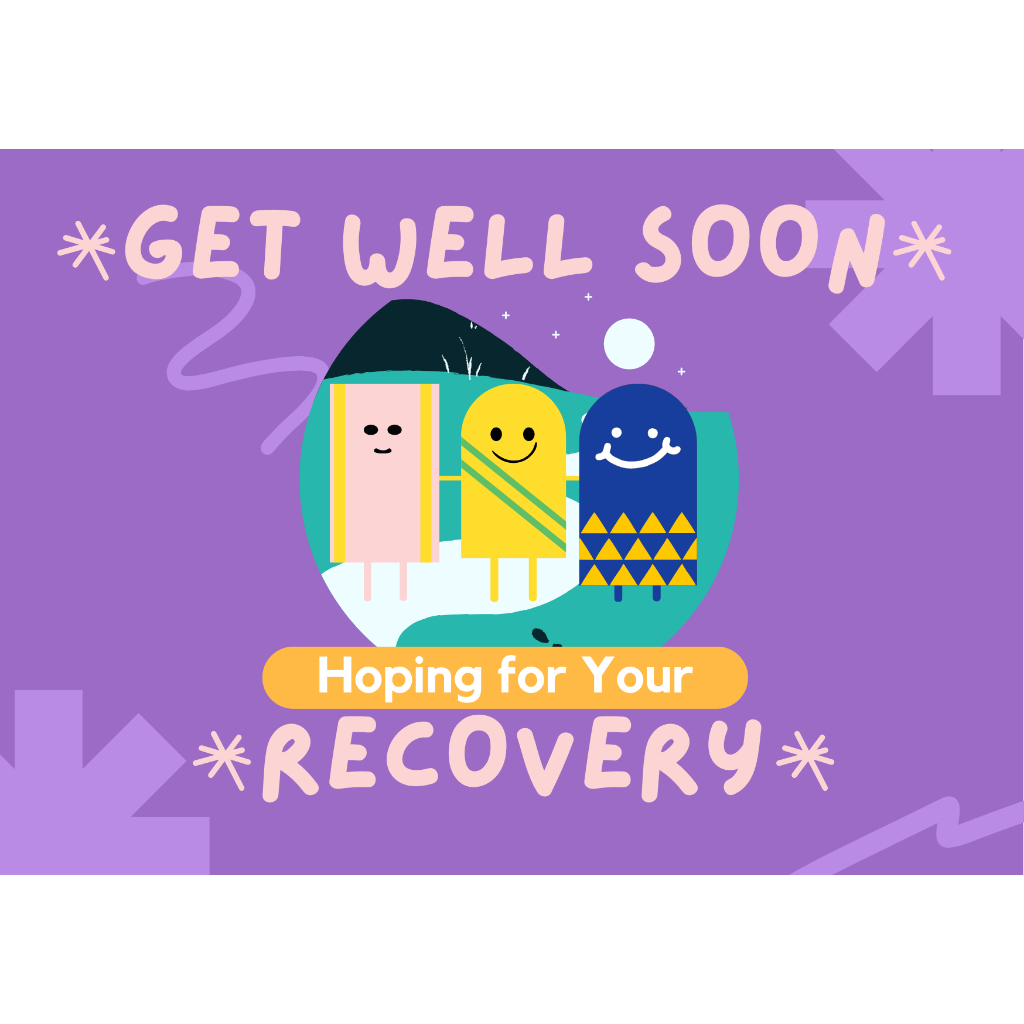 Jual Kartu Ucapan Polos Get Well Soon Greeting Card Semoga Lekas