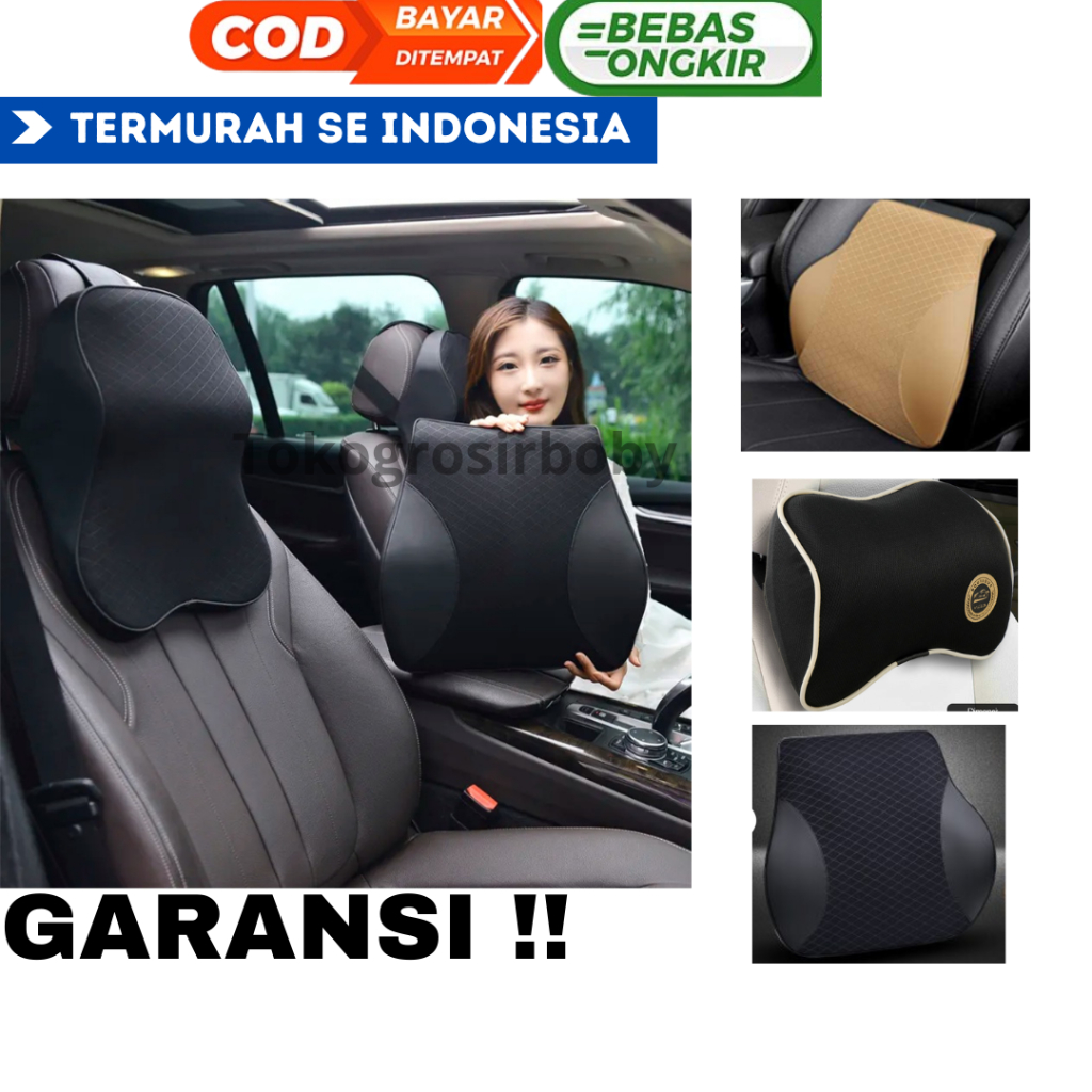 Jual Bantal Leher Kursi Mobil Headrest Untuk Sandaran Punggung