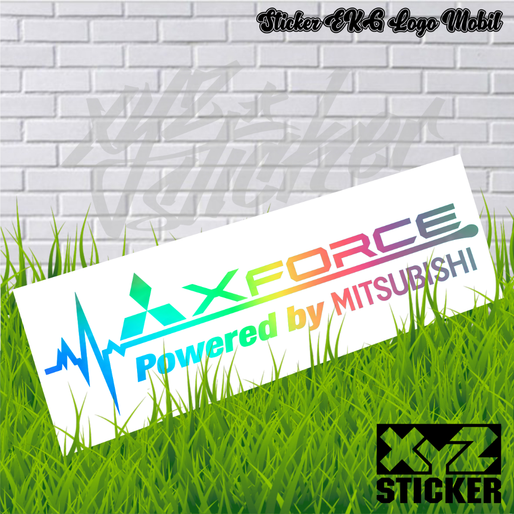 Jual Sticker Ekg Logo Mobil Mitsubishi Sticker Kaca Mobilmitsubishi X