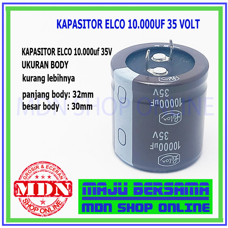 Jual Kapasitor Elco 2200uf 3300uf 4700uf 6800uf 10000uf 35v Shopee