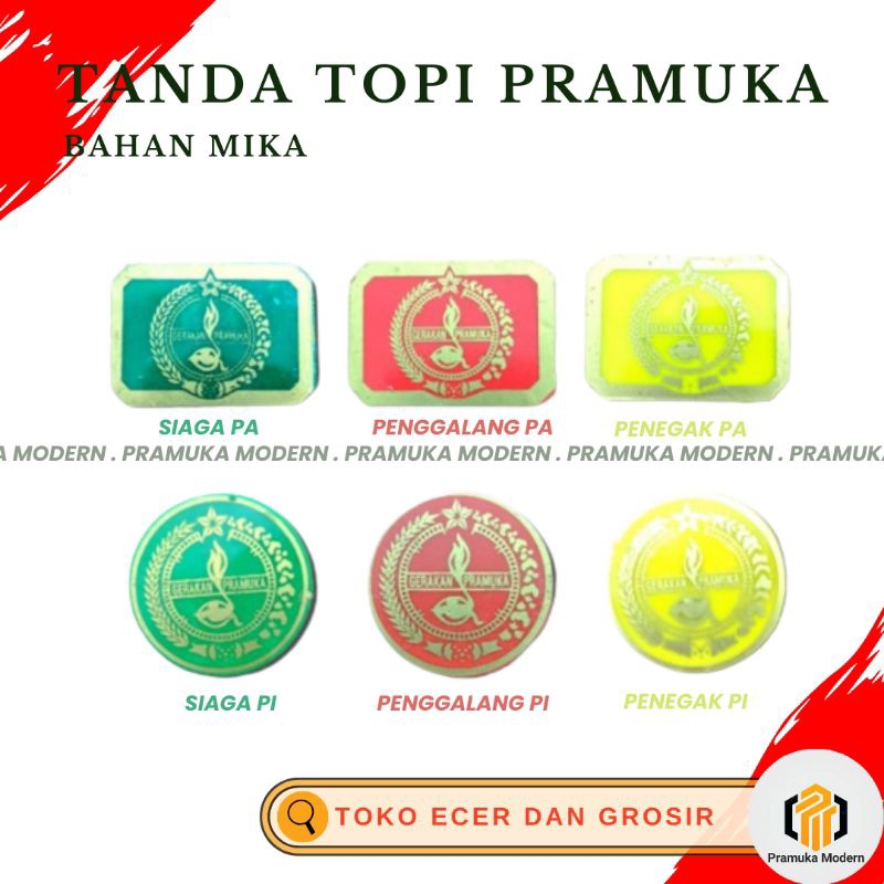 Jual Tanda Topi Pramuka Siaga Penggalang Penegak Bahan Mika Shopee