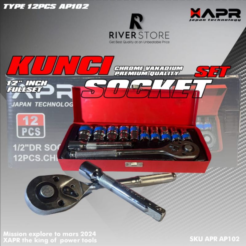 Jual Kunci Shock Set Apr Inch Koper Besi Ap Socket Sok Pcs