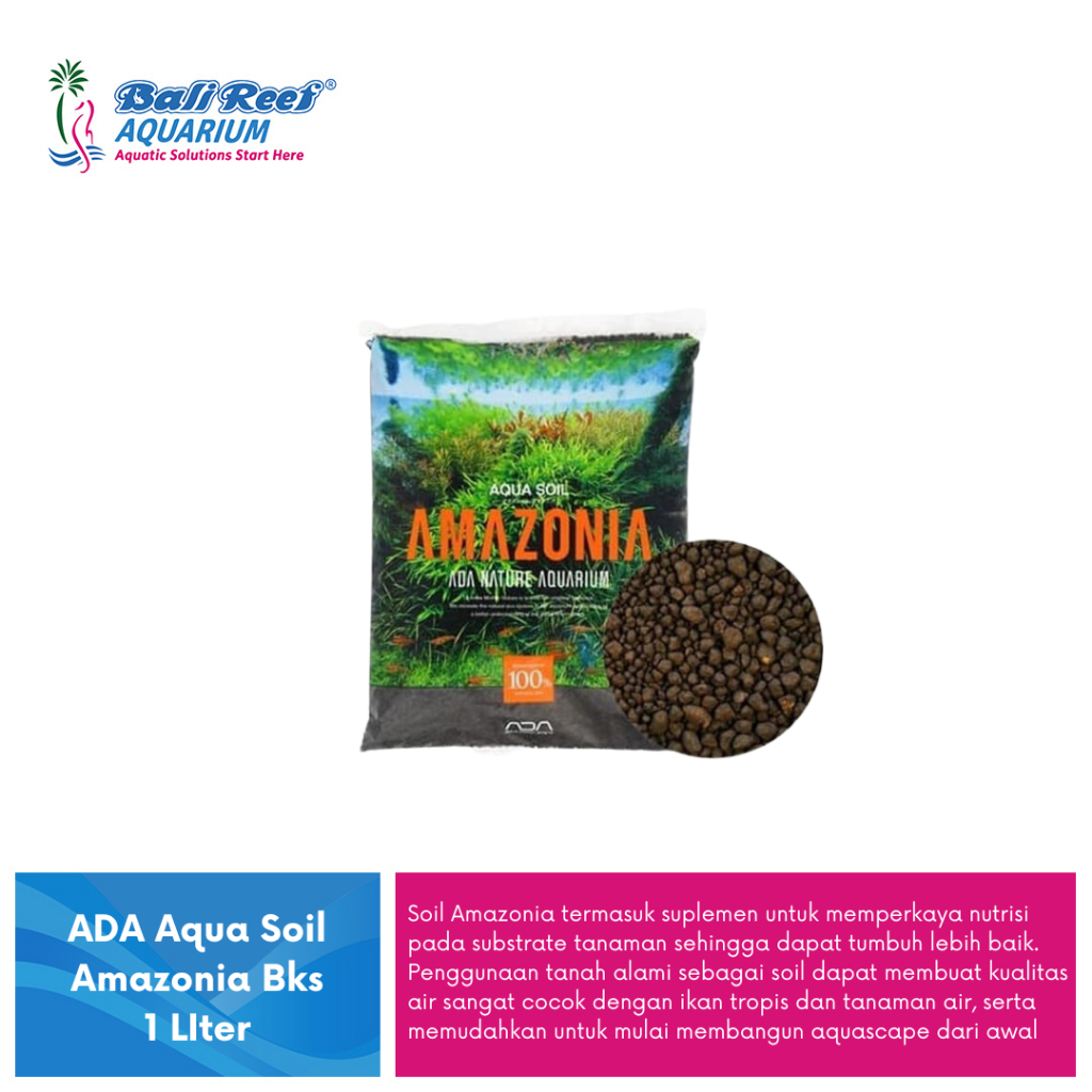 Jual ADA Aqua Soil Amazonia Kemasan 1 Liter ADA Soil Aquascape Shopee