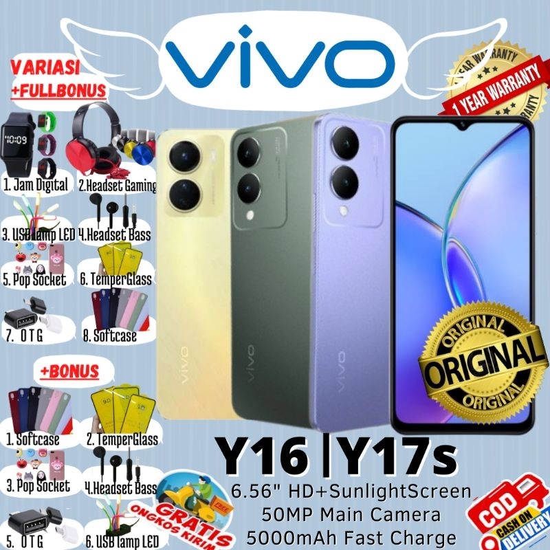 Jual VIVO Y17s Y16 BARU RAM 4 64GB 6 128GB Upto 12GB RAM 50MP