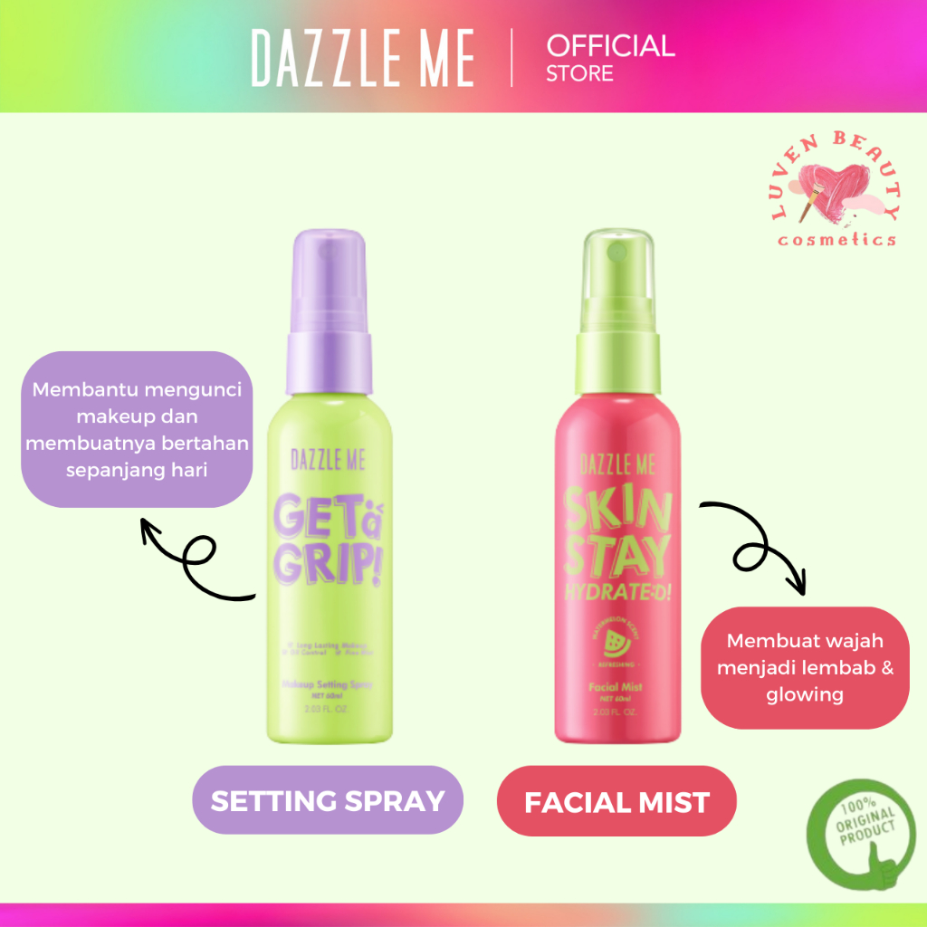 Jual Ori Bpom Dazzle Me Get A Grip Makeup Setting Spray Makeup