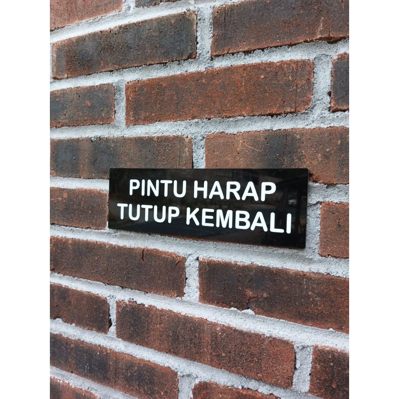 Jual Signage Akrilik Pintu Harap Tutup Kembali Shopee Indonesia