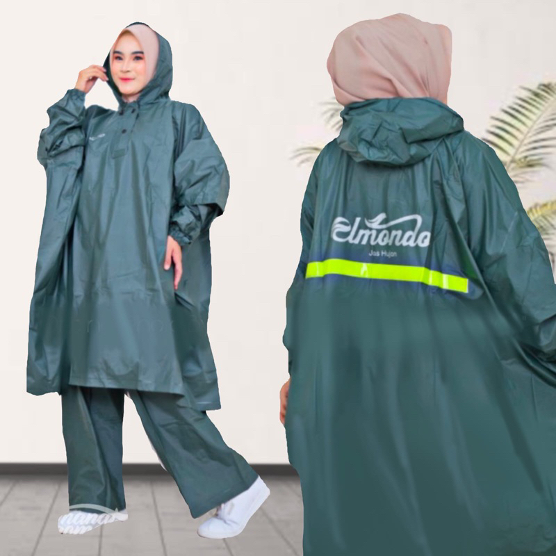 Jual Jas Hujan Stelan Ponco Celana Elmondo Poncho Lengan Setelan