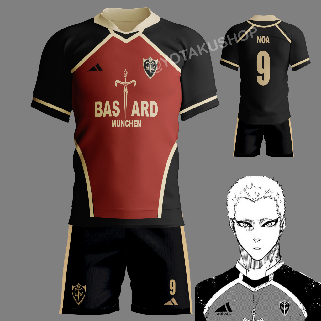 Jual Jersey Anime Cosplay Blue Lock Noa Bastard Munchen Full Set