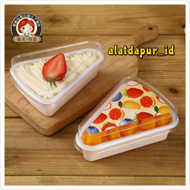 Jual Pcs Premium Korean Dessert Box Segitiga Cup Tray Kotak Mika