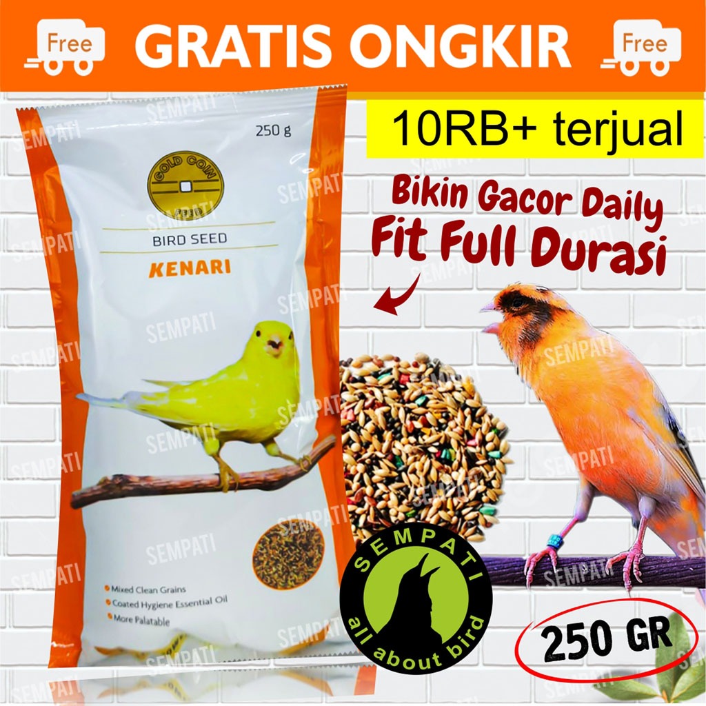 Jual Gold Coin Kenari Special Blend Pakan Burung Kenari Gram