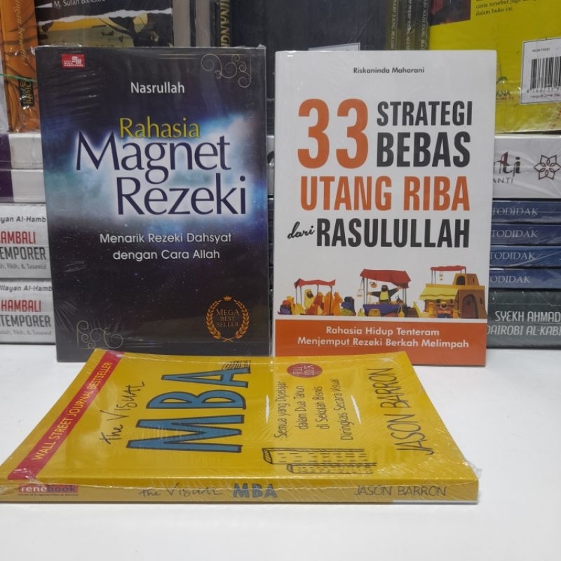 Jual Paket 3 Buku Rahasia Magnet Rezeki 33 Strategi Bebas Utang Riba