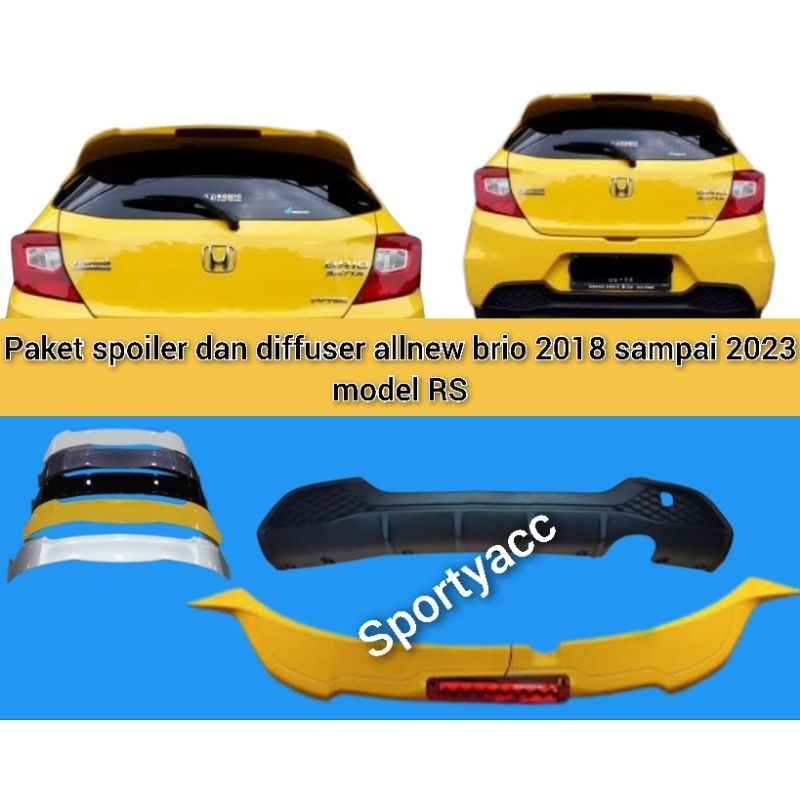 Jual Spoiler Dan Diffuser Allnew Brio 2018 2024 Shopee Indonesia