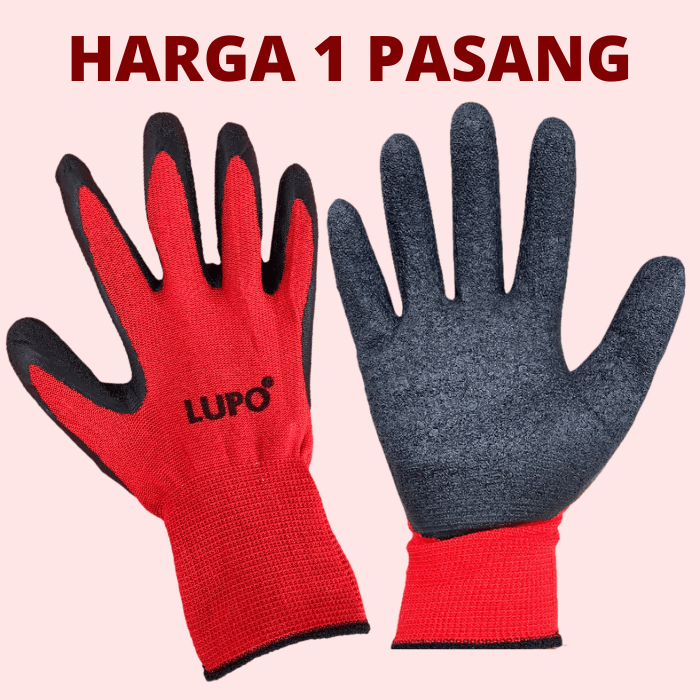 Jual Sarung Tangan Kerja Safety Plamfit Karet Kaos Tangan Proyek