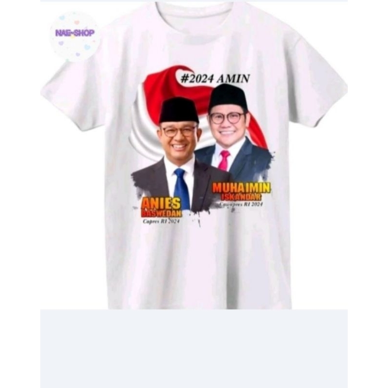 Jual KAOS PARTAI KAOS CAPRES CAWAPRES ANIES MUHAIMIN 2024 PRESIDEN