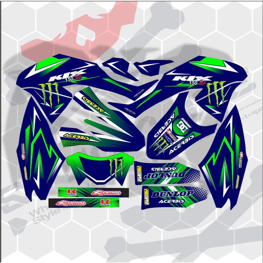 Jual Decal Stiker Klx Bf Wr Crf L D Tracker Klx Gordon Full