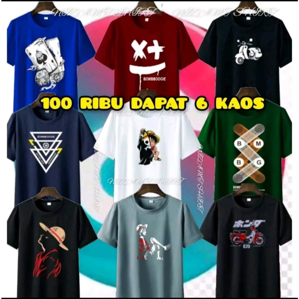 Jual Paket Promo Ribuan Dapat Pcs Baju Kaos Motif Shopee Indonesia