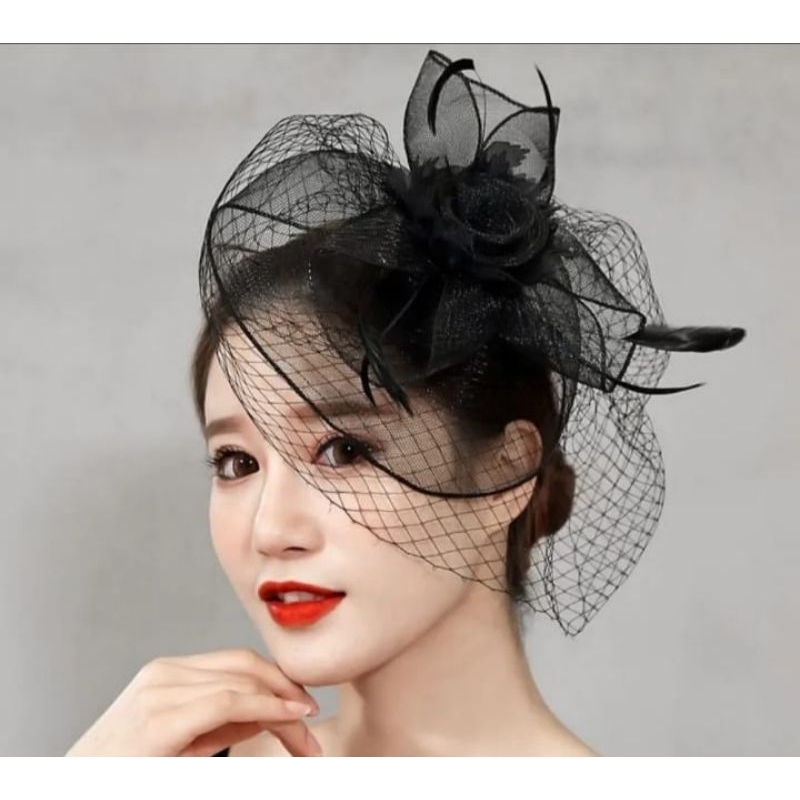 Jual TOP 05 Fascinator Hat Hiasan Rambut Aksesoris Kepala Pesta