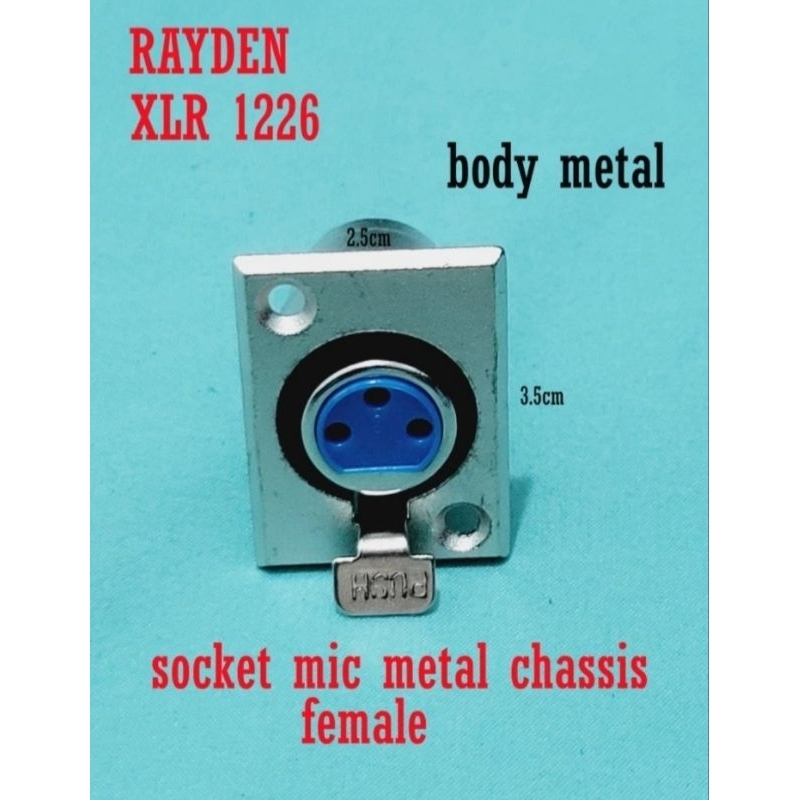 Jual Rayden Xlr Soket Mic Female Body Chassis Box Cannon Jack