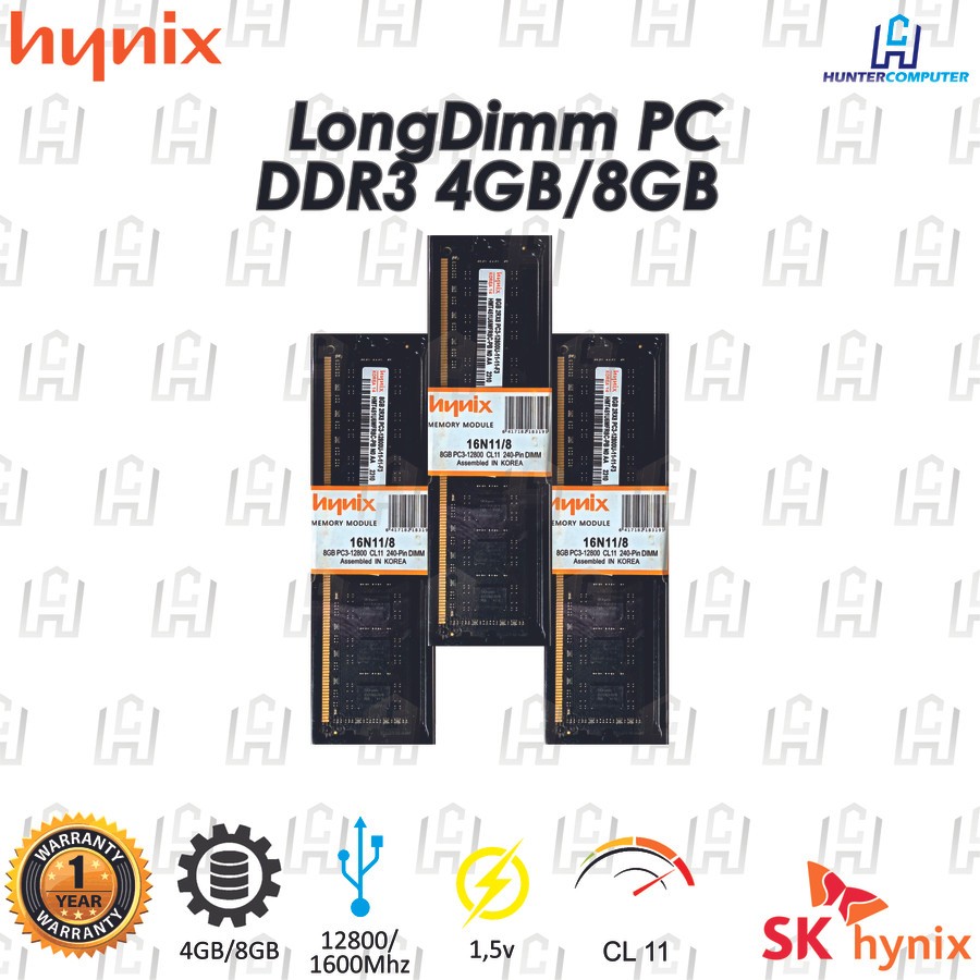 Jual RAM KOMPUTER MEMORY LONGDIMM PC 4GB 8GB DDR3 12800 HYNIX Shopee