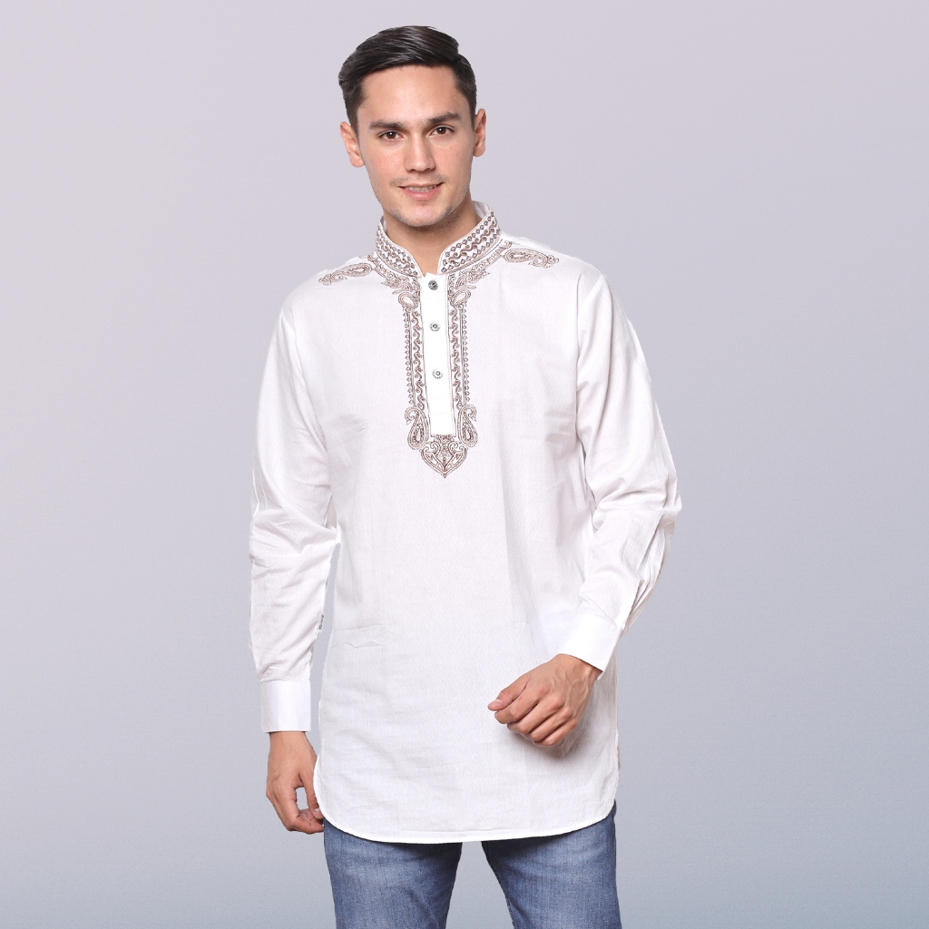 Jual Baju Busana Muslim Pria Baju Koko Lengan Panjang Ny India